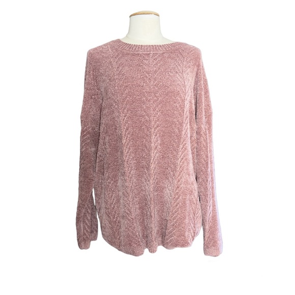 Orvis Women's Crew Neck Long Sleeve Chenille Sweatshirt Misty Rose Size XXL NWT - Picture 2 of 11